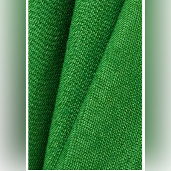 Reformation Dress Greyson Shirred Linen Mini Dress Green XL $245 - Picture 8 of 13